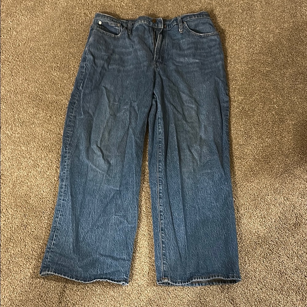 Madewell Blue High Rise Jeans with Relaxed Fit